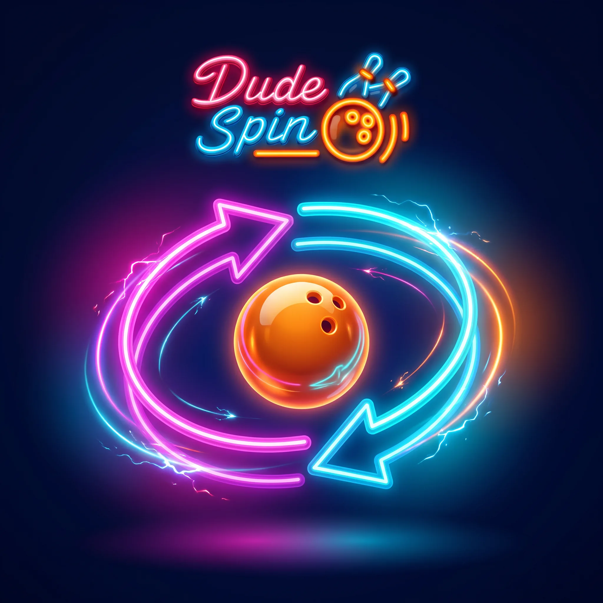 Storten en opnemen bij Dude Spin met neon pijlen